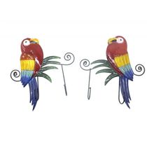 Gancho Metal Duplo Enfeite Arara Vermelha Kit 4 Uni Decoraçao Parede Sala Quarto Casa