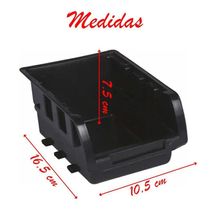 Gaveta Plástica Para Componente Preta Nº3