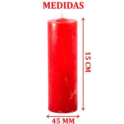 Kit 2 Velas 7 Dias Votiva Clássica Decorativa Vermelha 15cm