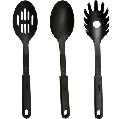 Conjunto Utensílios Cozinha Nylon Black Luxo Elegante 6 peças