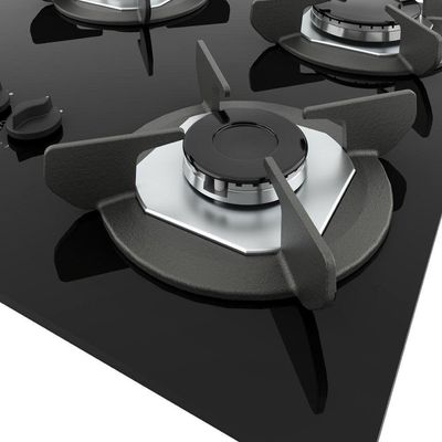 Fogão Cooktop 4 Bocas Mesa Em Vidro Safe Ferro Fundido Fogatti Bivolt
