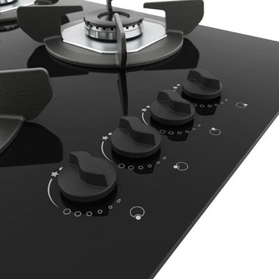 Fogão Cooktop 4 Bocas Mesa Em Vidro Safe Ferro Fundido Fogatti Bivolt