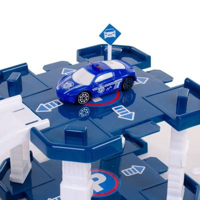 Pista Estacionamento De Brinquedo Policial Com 40 Peças