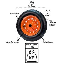 Roda Completa Carrinho De Mão Aço Carbono 8pol 45 50 E 60l
