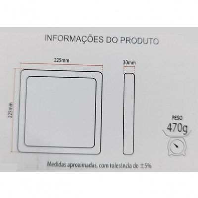 Painel Pop Sobrepor Quadrado Avant - 22x22 - 18w 3000k Luz Amarela