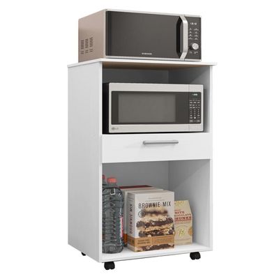 Balcão De Cozinha Duplo Forno 2 Portas E 1 Gaveta Duetto Branco Supremo