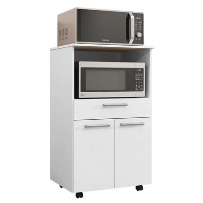 Balcão De Cozinha Duplo Forno 2 Portas E 1 Gaveta Duetto Branco Supremo