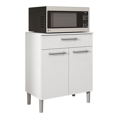 Balcão De Cozinha Com Tampo 2 Portas E 1 Gaveta Diamante Branco Supremo