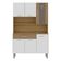 Armário De Cozinha Compacta Mdf 6 Portas Golden Plus Freijó Supremo Com Ripado