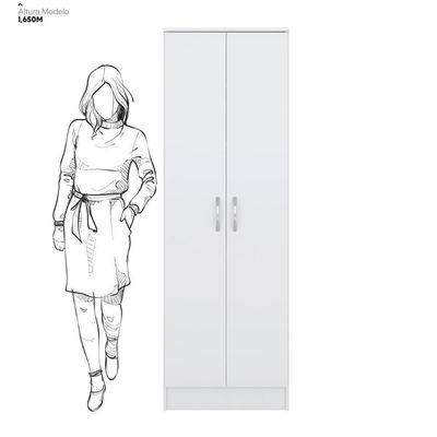 Armário Multiuso Sapateira 2 Portas Golden Branco