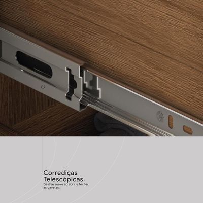 Armário Multiuso Sapateira 2 Portas Com Espelho E 1 Gaveta Grife Amêndola Touch
