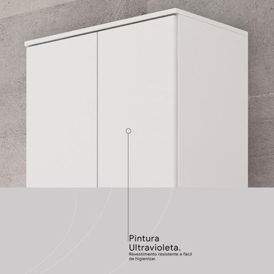 Armário Multiuso Sapateira 2 Portas Golden Branco