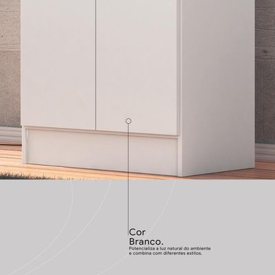 Armário Multiuso Sapateira 2 Portas Golden Branco