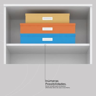 Armário Multiuso Sapateira 2 Portas Golden Branco
