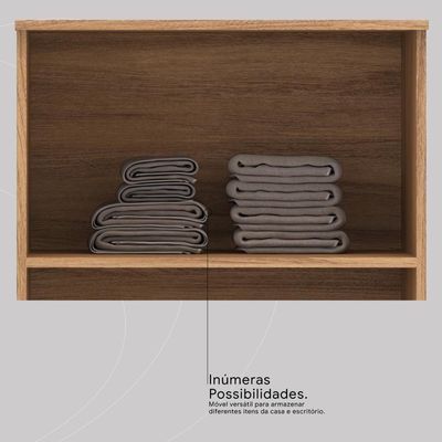 Armário Multiuso Sapateira 2 Portas Viena Amêndola Touch Off White
