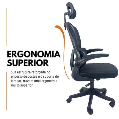 Cadeira De Escritório Presidente Executiva Oficial Legacy Preto