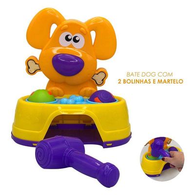 Brinquedo Bate Dog Com 2 Bolinhas E Martelo