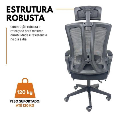 Cadeira De Escritório Presidente Executiva Oficial Paris Preto