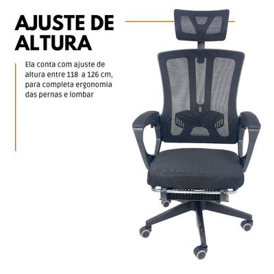 Cadeira De Escritório Presidente Executiva Oficial Paris Preto