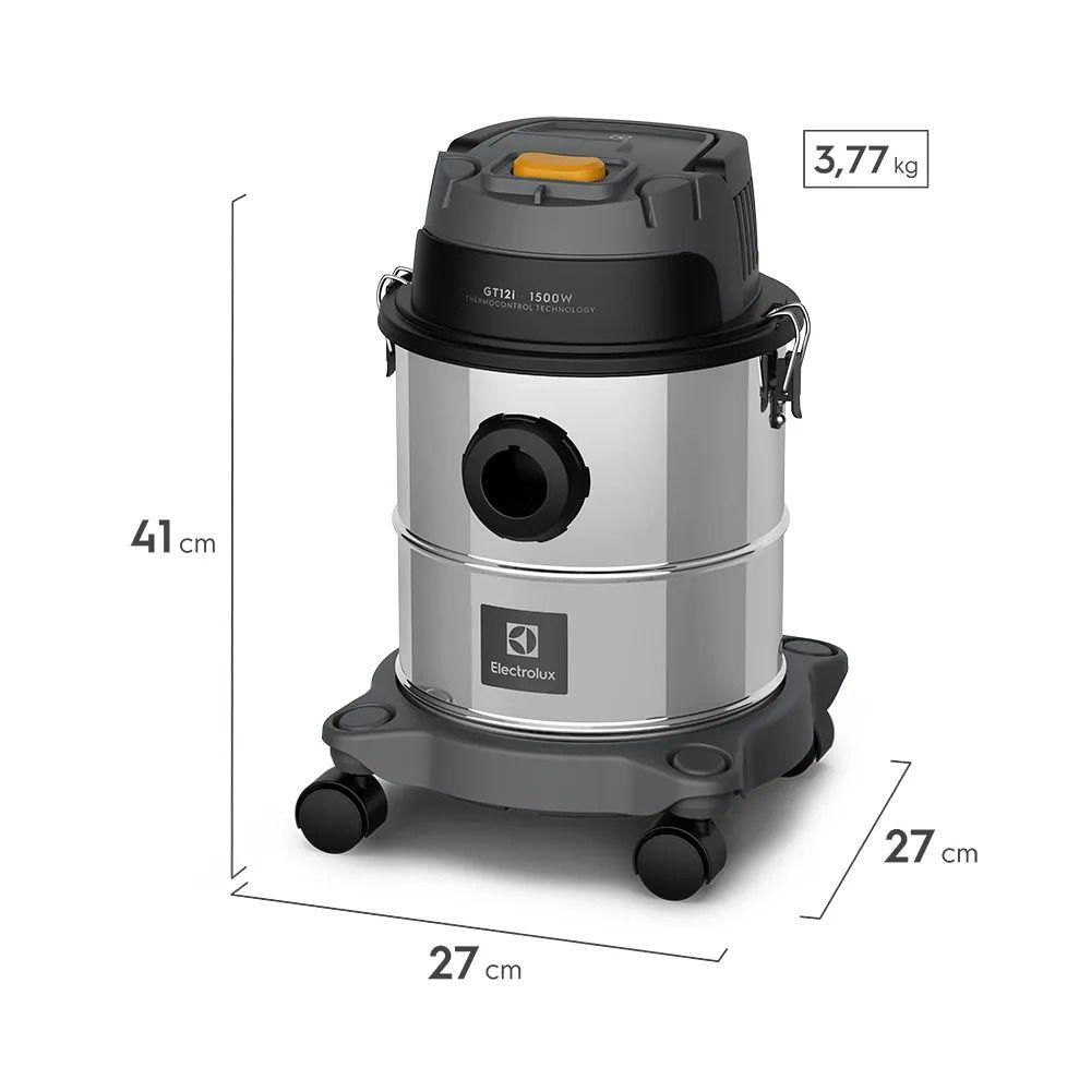 Aspirador De Pó E Água GT12I Inox 12 Litros Electrolux 220V