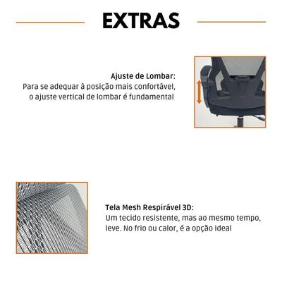 Cadeira De Escritório Presidente Executiva Oficial Supreme Preto