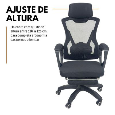 Cadeira De Escritório Presidente Executiva Oficial Supreme Preto