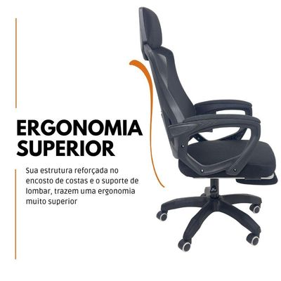 Cadeira De Escritório Presidente Executiva Oficial Supreme Preto