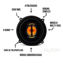 Kit Falante Jb4 Flex 4 Pol 11ow 4r Preto Leson