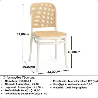 Kit 20 Cadeiras De Jantar Roma Para Sala E Cozinha - Branco