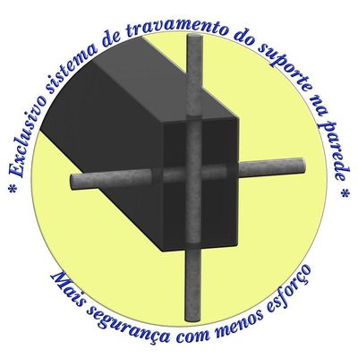 2 Suportes Pia Chumbar Bancada Mesa 50 Cm - Preto