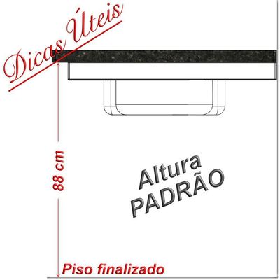 3 Suportes Pia Chumbar Bancada Mesa 50 Cm - Branco