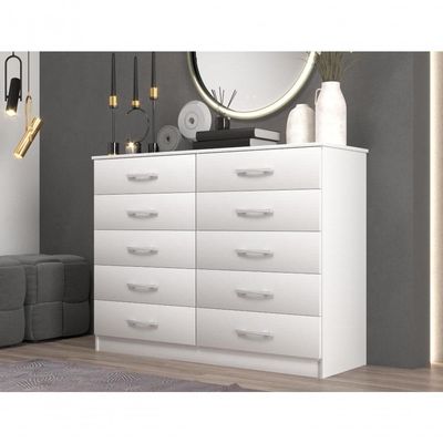 Cômoda 10 Gavetas Premium Marbela Branca
