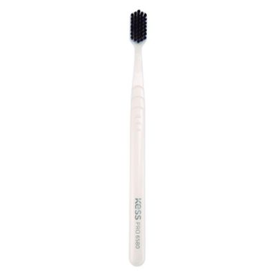 Pack Com 2 Escovas Dentais Kess Pro 6580 Extras Macias Preto e Branco