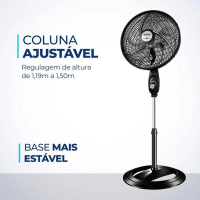 Ventilador De Coluna Mondial Vsp-40c-b 40cm 6 Pas - 110v