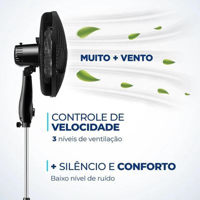 Ventilador De Coluna Mondial Vsp-40c-b 40cm 6 Pas - 110v