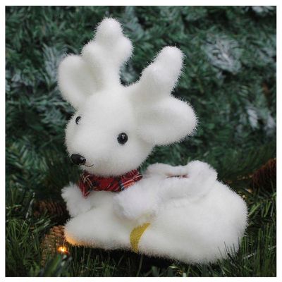 Boneco Natal Enfeite Natalino Rena Felpuda 20cm