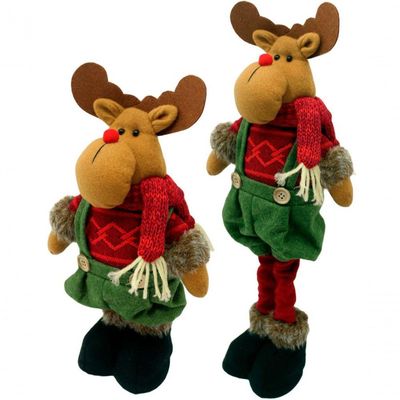 Boneco Decorativo Alce Scoth Enfeite Pernas Ajustáveis 50m