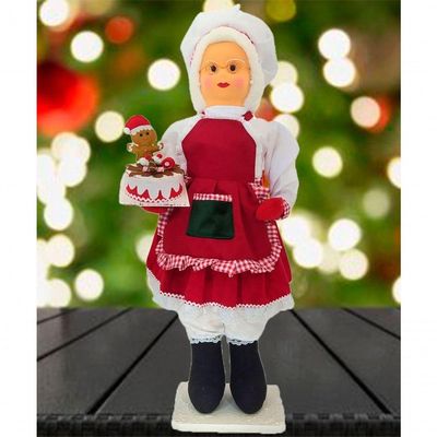 Boneco Natalino Mamãe Noel Confeiteira Cozinha Chefe De 90cm
