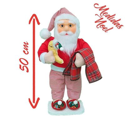 Boneco Natal Papai Noel Dorminhoco Natalino 50cm