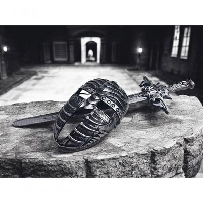 Kit Medieval Espada E Mascara Guerreiro De Combate Jr0610 Prata