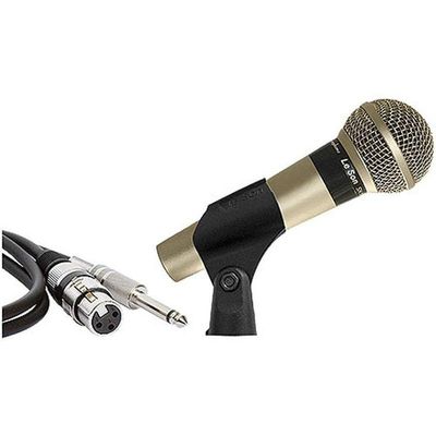 Microfone Profissional Sm58 P4* Champanhe Acompanha Cabo...