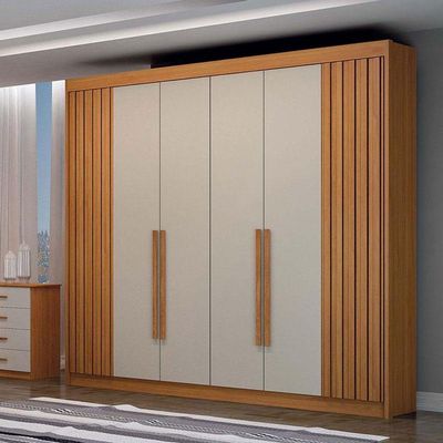 Guarda Roupa Casal 6 Portas São Carlos Cinamomo Off White - Leifer Móveis