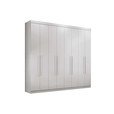 Guarda Roupa Casal 8 Portas E 4 Gavetas Master New 8.4 Branco