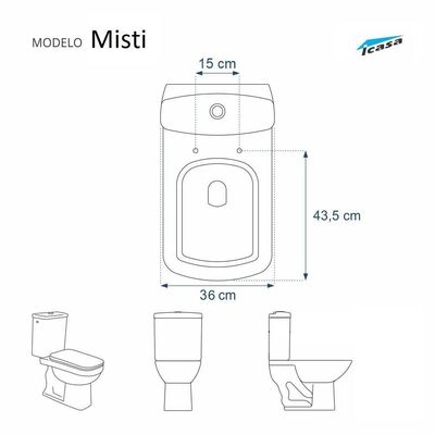Assento Para Vaso Sanitário Icasa Misti Branco Em Resina
