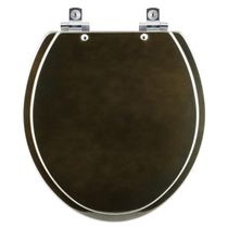 Assento Sanitário Com Amortecedor Convencional Oval Marrom Degrade Para Vaso Ideal Standard
