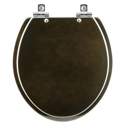 Assento Sanitário Com Amortecedor Convencional Oval Marrom Degrade Para Vaso Ideal Standard