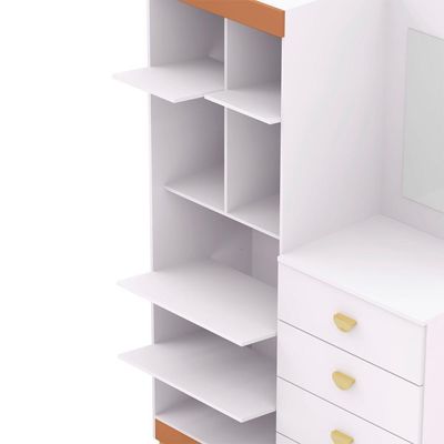 Comoda Roupeiro Espelho 120 Cm 2 Portas 20034 Branco Camarim Flex