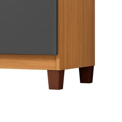 Comoda Sapateira 1 Porta 4 Gavetas 84 Cm Moden 2258 Carvalho Am Grafite Incp