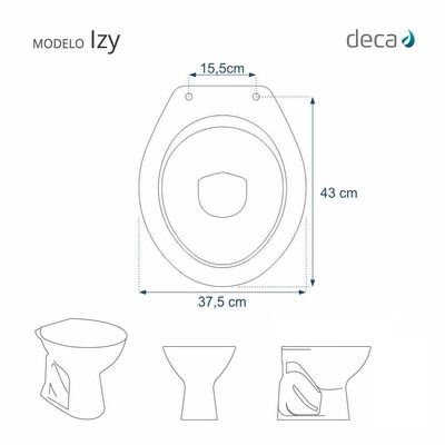 Assento Sanitário Izy Branco Gelo Para Vaso Deca