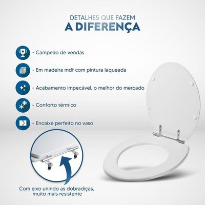 Assento Sanitário Izy Branco Gelo Para Vaso Deca